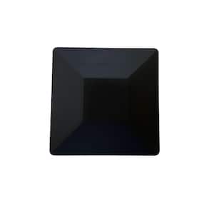 4 in. x 4 in. Black Rigid Plastic Pyramid Post Cap (Pack of 24)