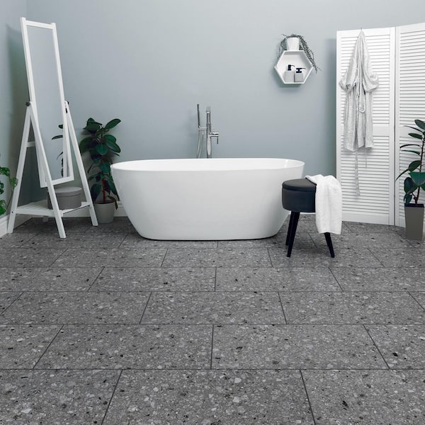 Odalis Terrazzo 22 MIL x 11.9 in. W x 23.8 in. L Click Lock Waterproof Vinyl Tile Flooring (17.7 sq. ft./Case)