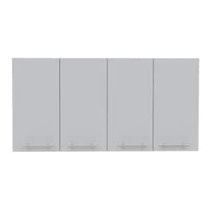 13.1-in W x 47.2-in D x 23.6-in H Particle Board Ready to Assemble Upper Wall Mounted Double Kitchen Cabinet in White