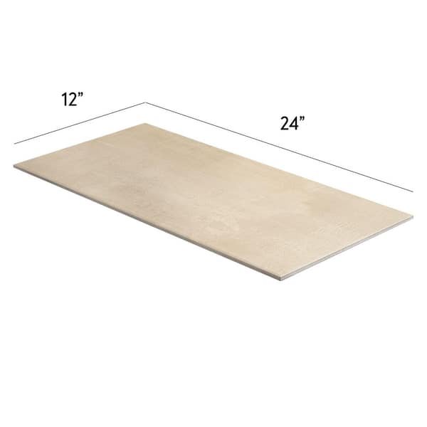 Corso Italia Unico Ivory Matte 12 in. x 24 in. Concrete Look