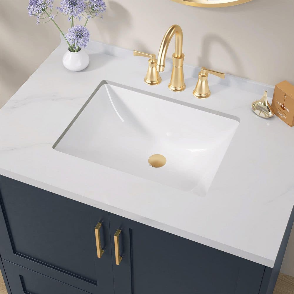 20.5 in. Rectangular Undermount Bathroom Sink Ceramic Vessel Vanity Lavatory Sink Basin in White with Overflow price history on PriceWatchPro