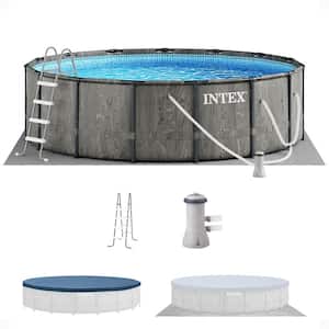 Intex 15 ft. Round 48 in. Deep Above Ground Pool Set 2824128002-HD ...
