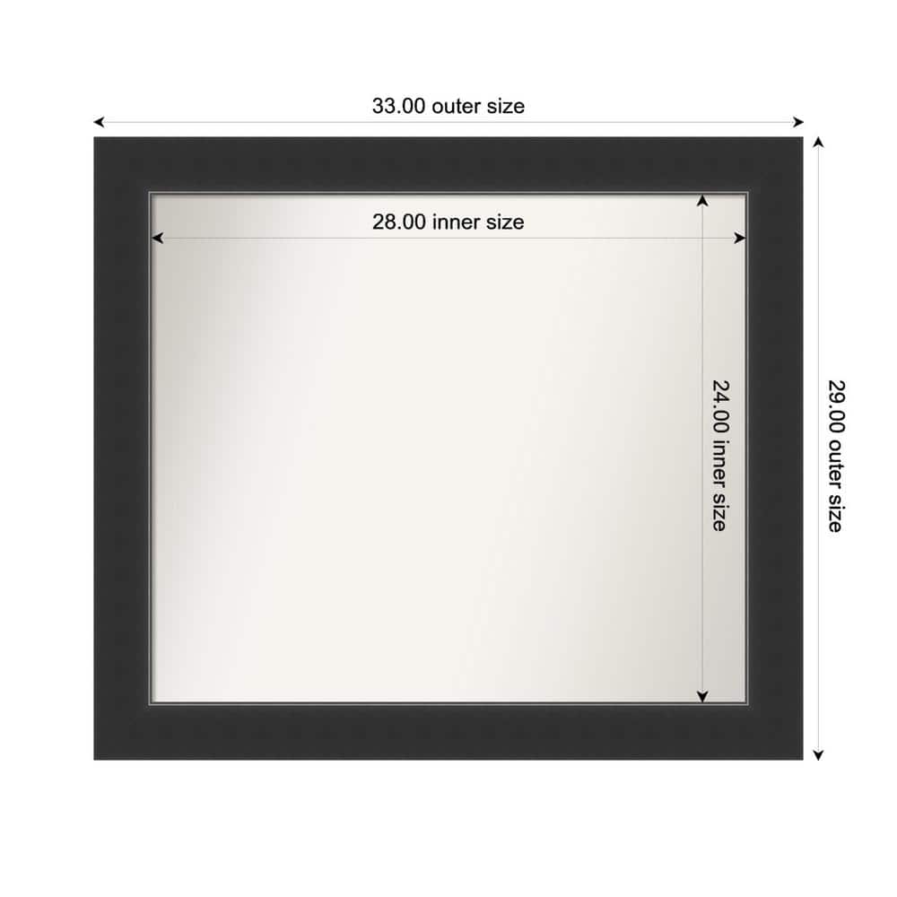 Corvino Black Medium Wood Framed Bathroom Vanity Mirror