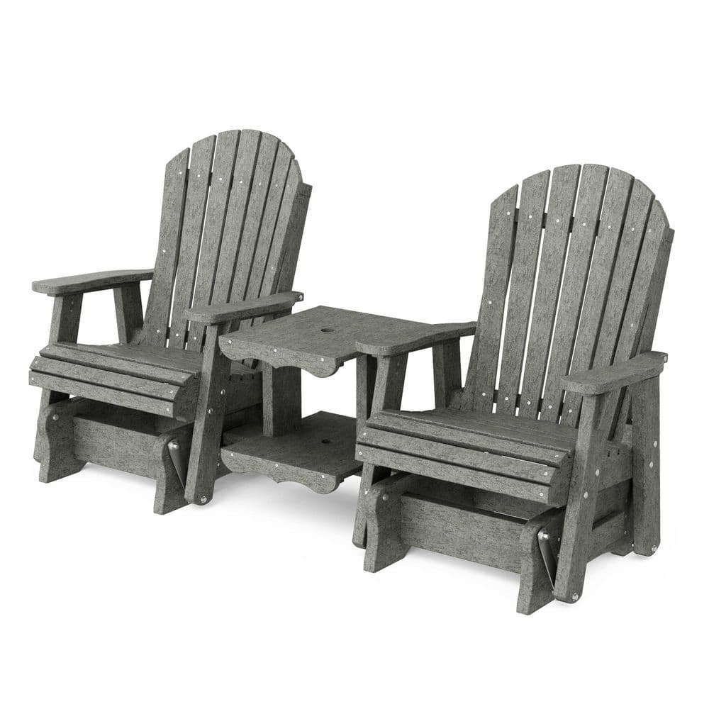 Heritage 2-Person Dark Gray HDPE Plastic Outdoor Double Rock-A-Tee Glider Set price history on PriceWatchPro