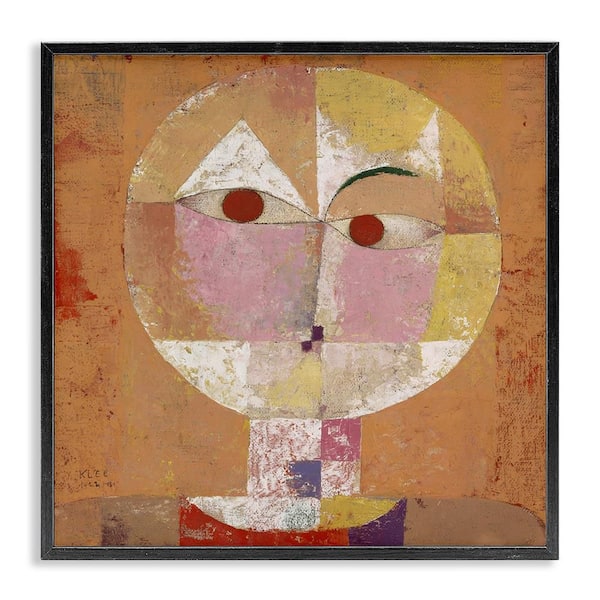 Classic Senecio Paul Klee by one1000paintings Black Framed Abstract Giclee Art Print 24 in. x 24 in.