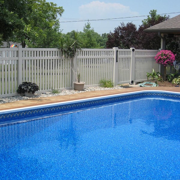 Crestview 5 ft. H x 8 ft. W White Vinyl Pool Fence Panel