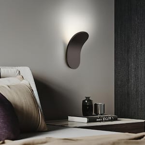 Nimbus 3.9 in. 1-Light Matte Black Minimalist Sleek LED Wall Sconce(6000K)