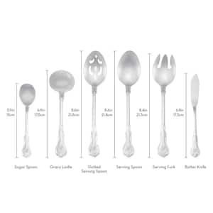 Bouquet Monogrammed Letter C 46-Piece Silver Stainless Steel Flatware Set (Service for 8)