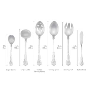 Bouquet Monogrammed Letter M 46-Piece Silver Stainless Steel Flatware Set (Service for 8)