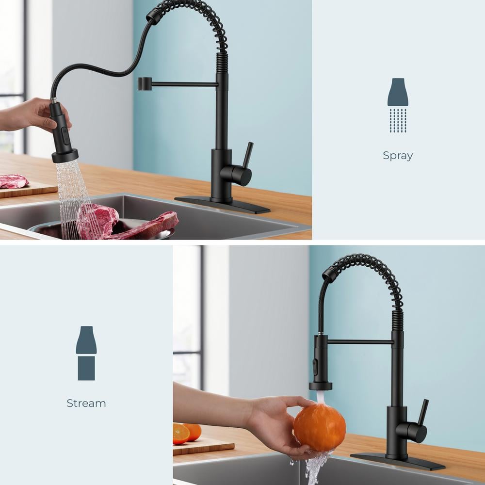 Chrome Single Handle Pull Down Sprayer Kitchen Faucet