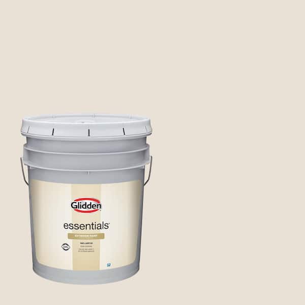 Glidden Essentials 5 gal. #PPG1019-1 Toasted Marshmallow Satin Exterior Paint