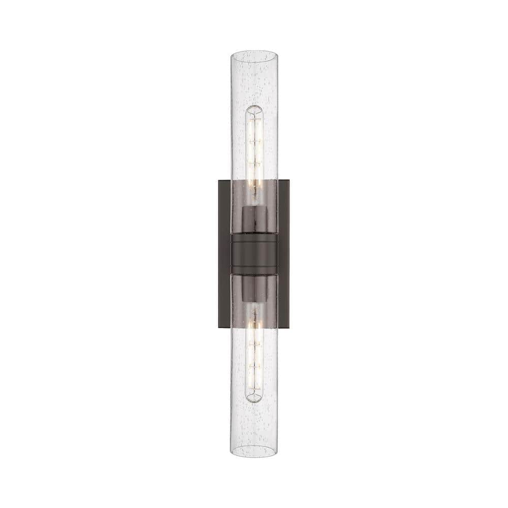 Ballston Urban 24 in. 2-Light Oiled Brass Vanity Light with Glass Shade price history on PriceWatchPro