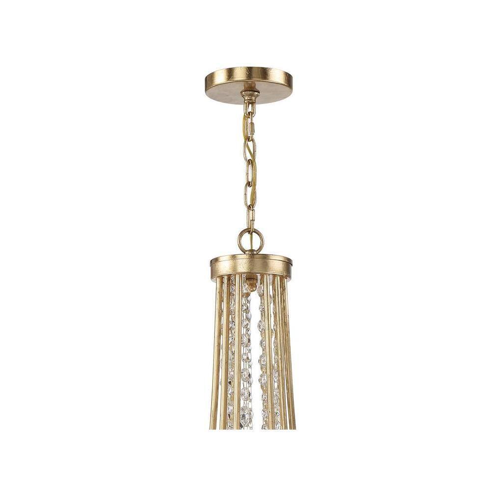 Antique Gold 12-Light Crystal Candle Chandelier