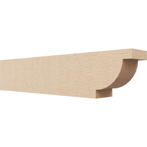 Ekena Millwork 4-in. x 6-in. x 28-in. Alpine Woodgrain, Primed Tan Timberthane Polyurethane Rafter Tail Brace