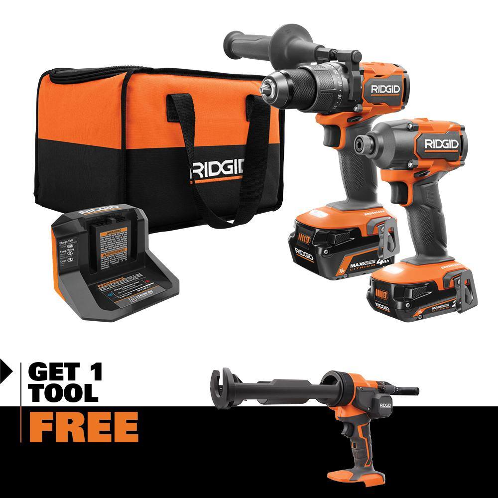Reviews for RIDGID 18V Brushless Cordless 2Tool Combo Kit w/ Hammer