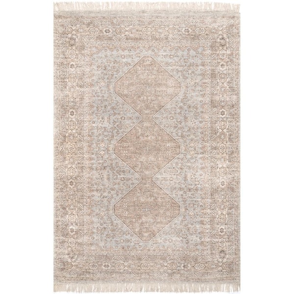 nuLOOM Rosia Traditional Persian Tasseled Khaki 3 ft. x 5 ft. Accent Rug