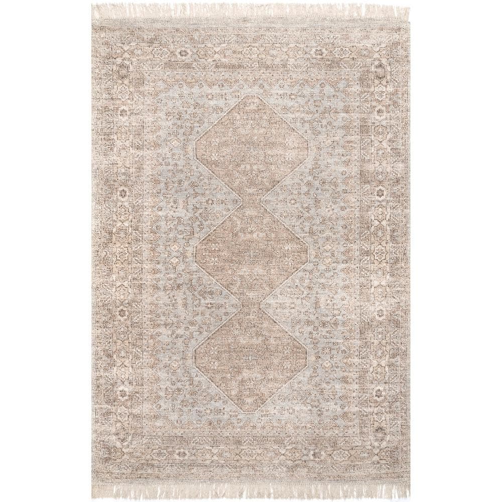 Rosia Traditional Persian Tasseled Khaki 9 ft. x 12 ft. Area Rug price history on PriceWatchPro