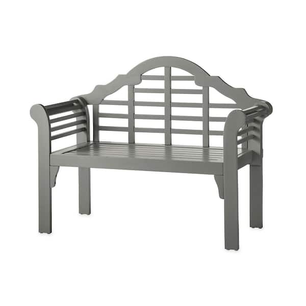 48 in. Lutyens Wood Garden Bench, Gray