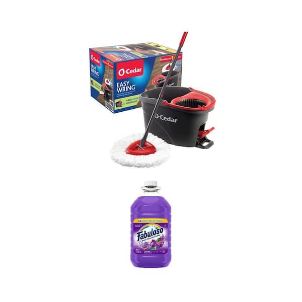 169 oz. Lavender 2X Concentrated All Purpose Cleaner, Floor Cleaner and EasyWring Microfiber Spin Mop with Bucket System