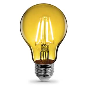 25-Watt Equivalent A19 Dimmable Filament Yellow Colored Glass E26 Medium Base LED Light Bulb (1-Bulb)