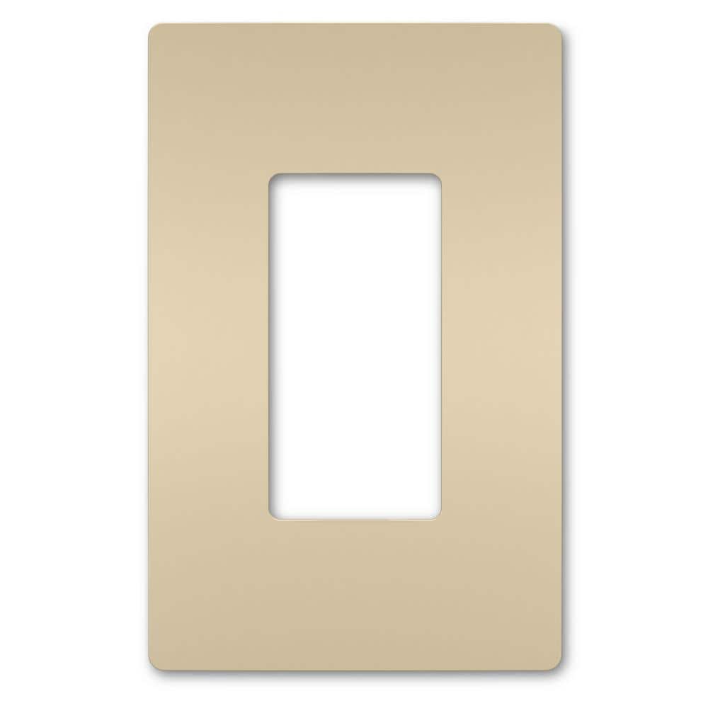 Ivory Polycarbonate 1-Gang Screwless Wall Plate