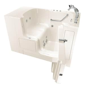Gelcoat Value Series 52 in. x 32 in. Right Hand Walk-In Whirlpool and Air Bathtub with Outward Opening Door in Linen