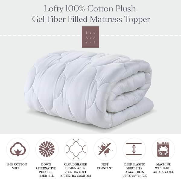 Quilted Cotton Mattress Pad - Heavenly Loft Mattress Topper