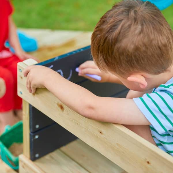 TP Toys Arenero De Madera Con Toldo UV: Protección Solar, 118x118 Cm, Para Niños 2 Años (Mookie TP275