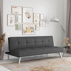 Calgiri 66 in. Armless 3-Seater Sofa in Grey