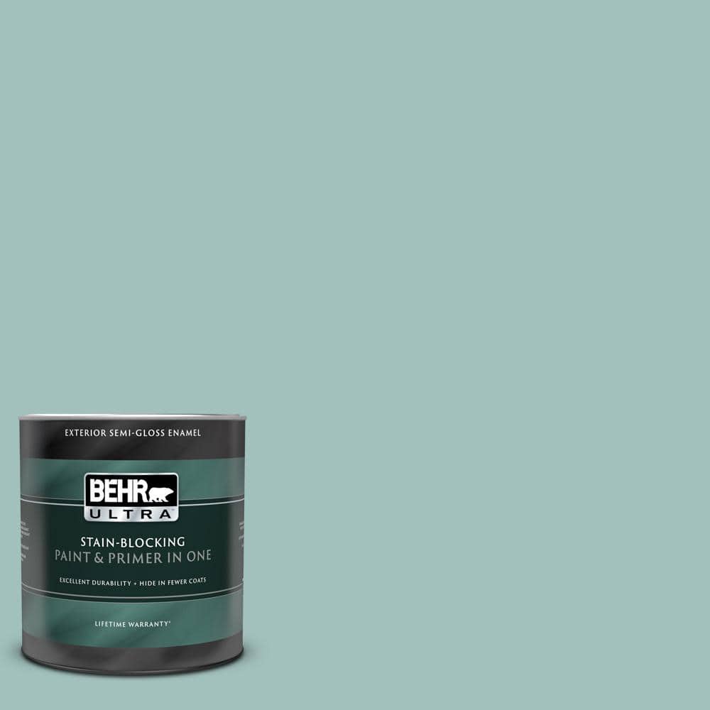BEHR ULTRA 1 qt. MQ636 Cascade Green SemiGloss Enamel Exterior Paint