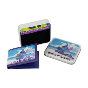 STITCH CHILL N RELAX PRINT Bifold Wallet, Slim Sport Wallet with Decorative Tin Unisex