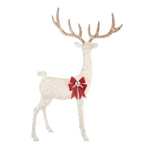 8.5 ft. Giant-Sized LED Buck With Bow Holiday Yard Decoration