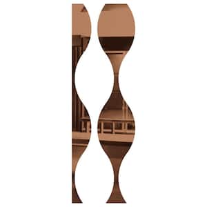 Ozark 0.125 in. T x 0.75 ft. W x 4 ft. L Bronze Mirror Acrylic Resin Decorative Wall Paneling 9-Pack