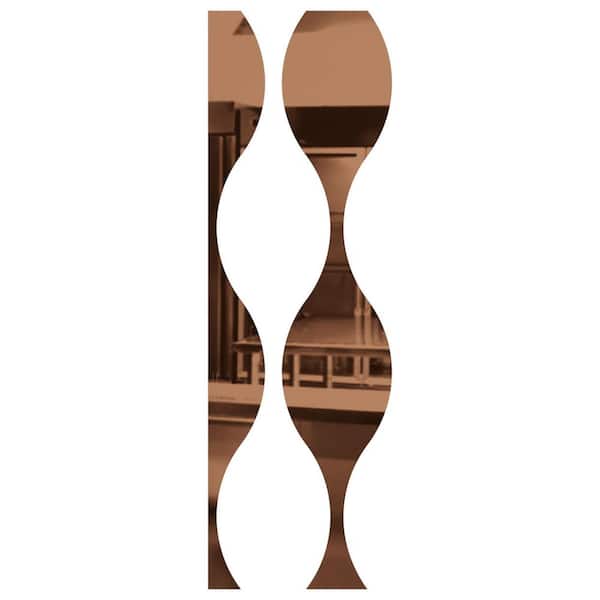 Ekena Millwork Ozark 0.125 in. T x 0.75 ft. W x 4 ft. L Bronze Mirror Acrylic Resin Decorative Wall Paneling 9-Pack