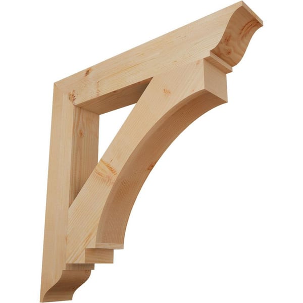 Ekena Millwork 5.5 in. x 38 in. x 38 in. Douglas Fir Imperial Traditional Smooth Bracket