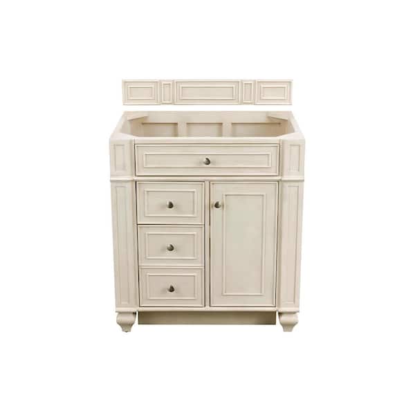 James Martin Vanities Bristol 30 in. W x 22.5 in. D x 328 in. H Single Vanity Cabinet Without Top in Vintage Vanilla