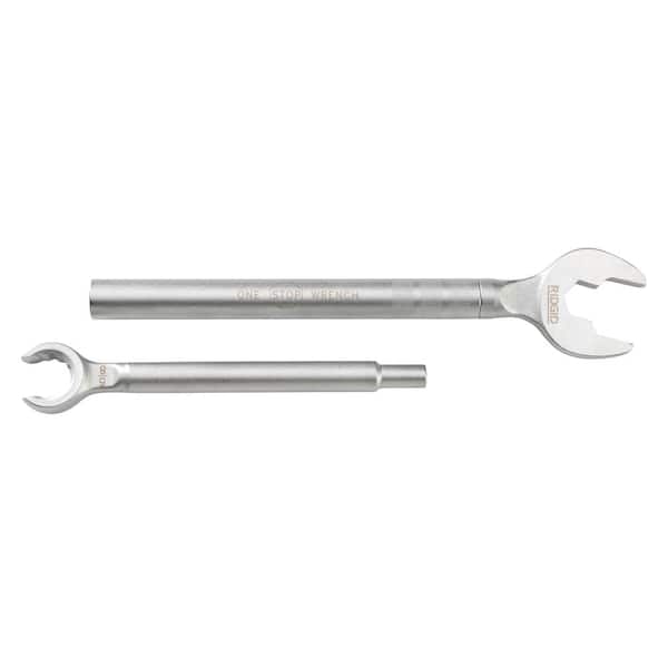 One Stop Wrench for Angle Stops, Straight Stops, and Compression Couplings,  2-in-1 Plumbing Wrench for Common Nut Sizes