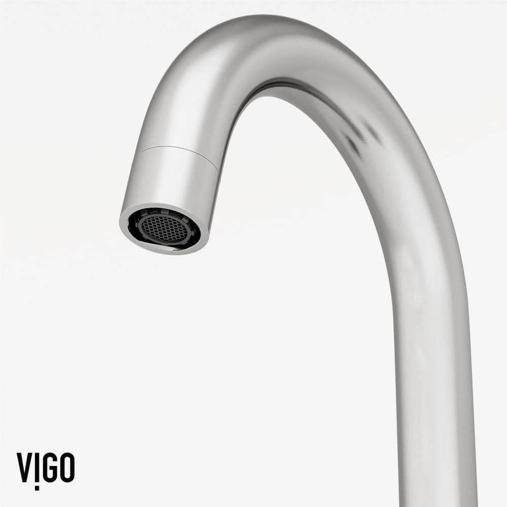 Brushed Nickel High-Arc Widespread Bathroom Faucet with Cross Handles