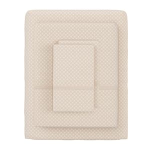 3-Piece Champagne 90 GSM 100% Polyester Twin Sheet Set