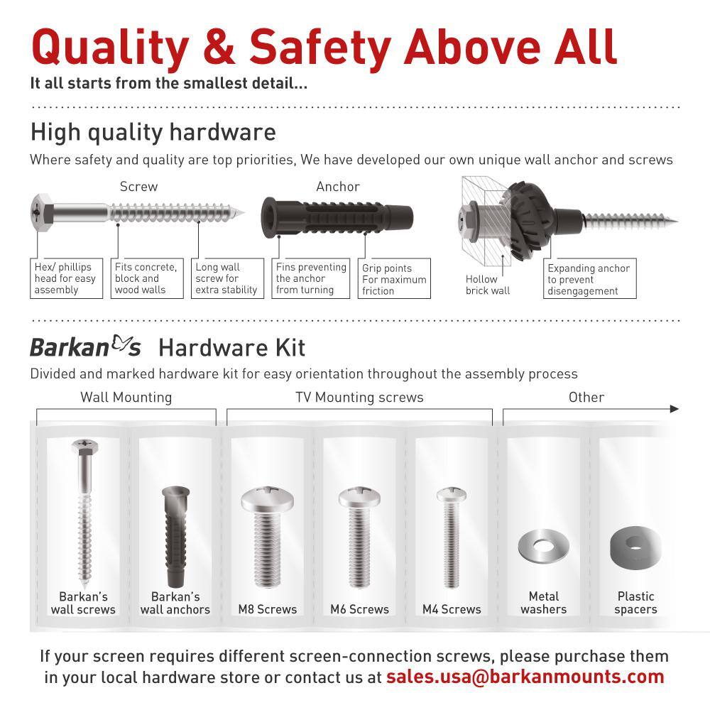 Adjustable Black Steel Universal Soundbar Mount and AV Shelf
