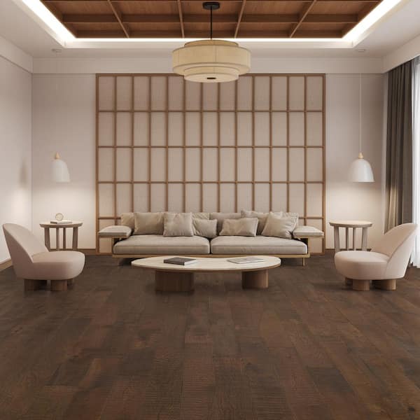 Malibu Wide Plank Monterey French Oak 3/4 in. T x 5 in. W Distressed Solid Hardwood Flooring (904.2 sq. ft./pallet)