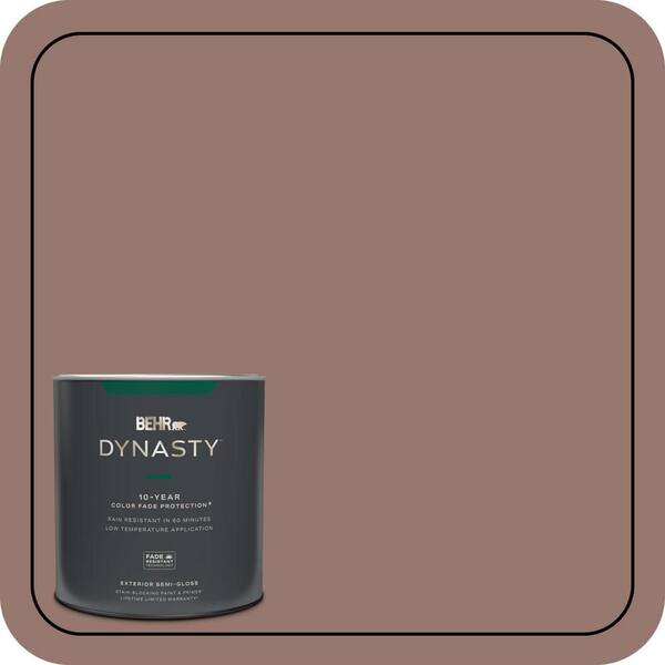 BEHR DYNASTY 1 qt. #N160-5 Chocolate Delight Semi-Gloss Enamel Exterior Stain-Blocking Paint & Primer