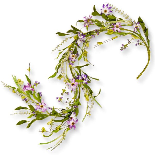 Decorative Garlands Purple Flowers Lilac Artificial Clematis Garland 