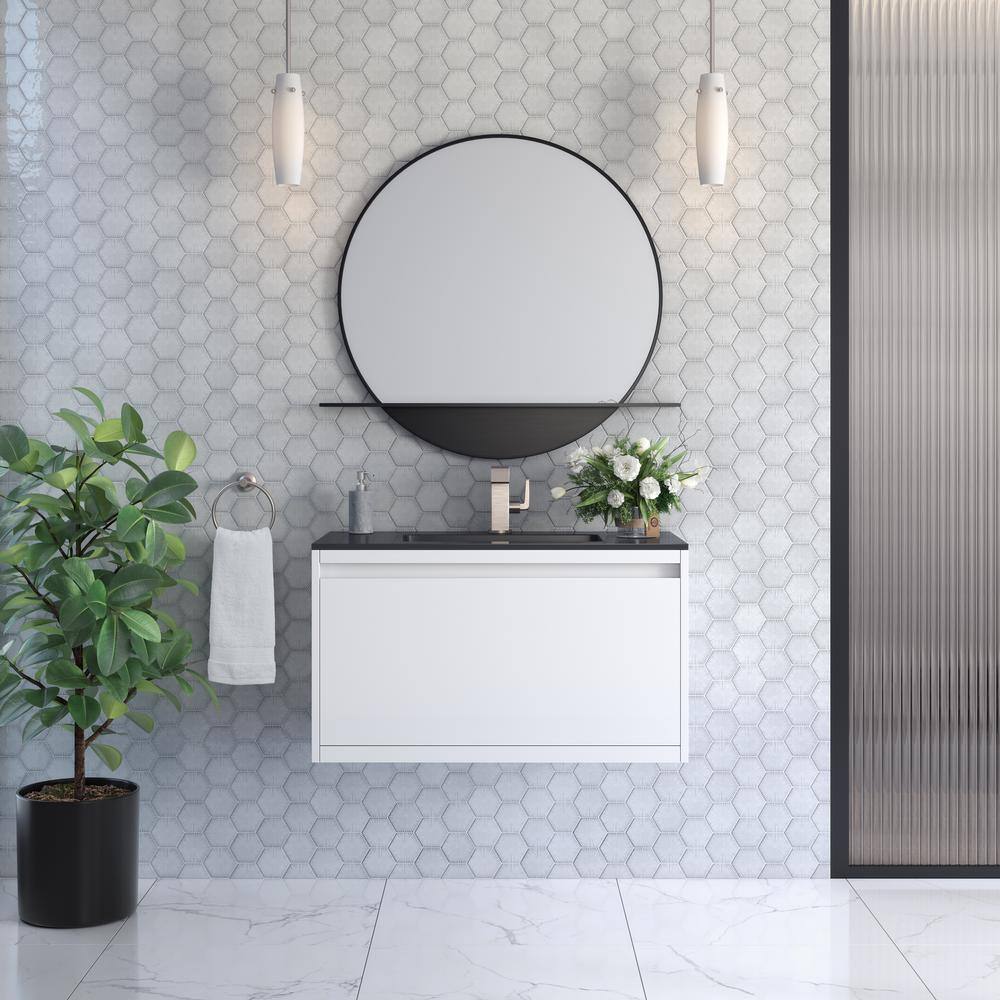 Mantova 36" Walnut and Stainless Steel Single Vanity Base