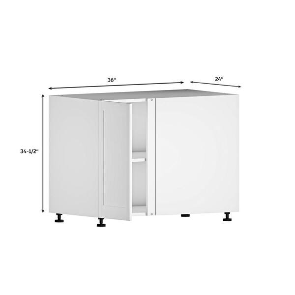 Threespine Ready to Assemble Standard 18 x 34-1/2 in. x 24 in. Stock 1 Drawer Base Kitchen Cabinet in Shaker White Wood Threespine Ready to Assemble Standard 18 x 34-1/2 in. x 24 in. Stock 1 Drawer Base Kitchen Cabinet in Shaker White Wood