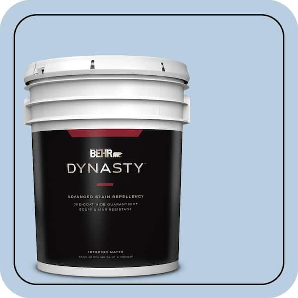 BEHR DYNASTY 5 gal. #580C-3 Impressionist Sky Matte Interior Stain-Blocking Paint & Primer
