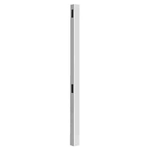 5 in. x 5 in. x 8 ft. White Vinyl Routed Fence Line Post