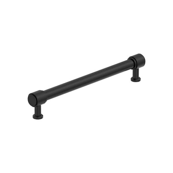Faircrest 7-9/16 in. (192mm) Center-to-Center Matte Black Bar Cabinet Pull