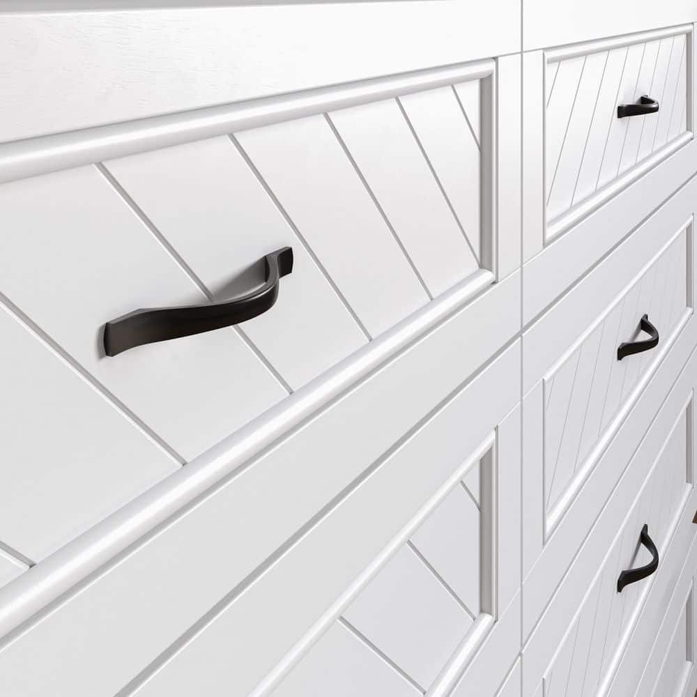 White Queen Murphy Bed Chest with Storage Drawer and USB Ports