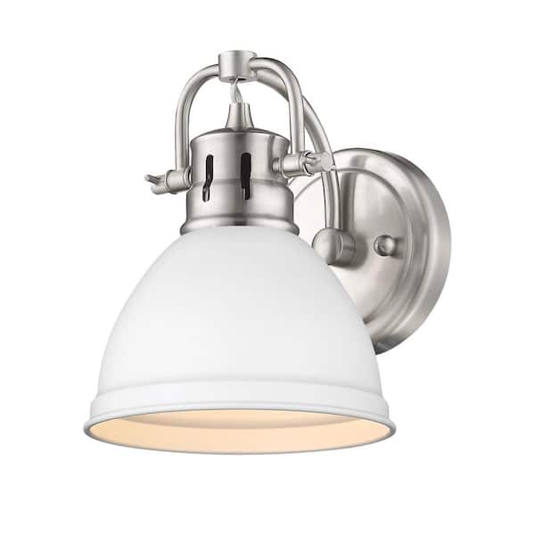 Duncan 4.875 in. 1-Light Pewter Vanity Light
